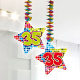 Decoratie spiraal 35 jaar 2 stuks Decoratie spiraal 35 jaar 2 stuks