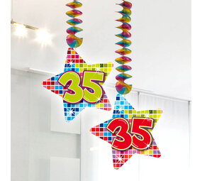 Decoration spiral 35 years 2 pieces