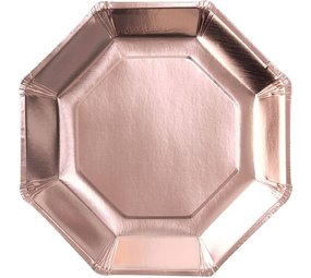 Crosswear Signs octagonal Rosegoud Metallic 23cm | 8 pieces Crosswear Signs octagonal Rosegoud Metallic 23cm | 8 pieces
