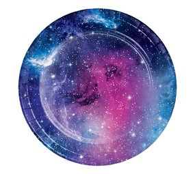 Creative Converting Borden Galaxy Space Party 23cm | 8 stuks Creative Converting Borden Galaxy Space Party 23cm | 8 stuks