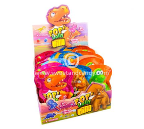 Pop Lolly Dino + 4 Stickers 16 gr | per zakje