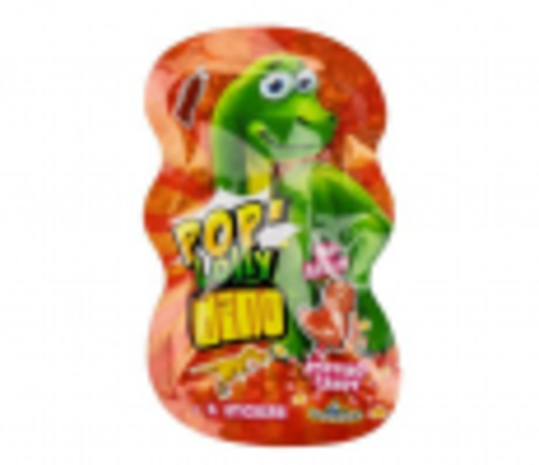 Pop Lolly Dino + 4 stickers 16 gr | per bag