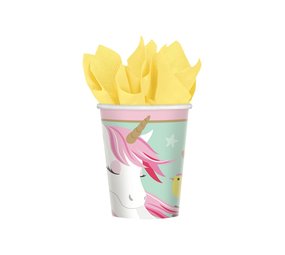 Amscan Magical Unicorn Bekers 250ml | 8 stuks
