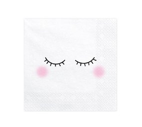 Partydeco Serviettes Bébé Licorne Yeux Somnolents 33x33cm | 20 morceaux Partydeco Serviettes Bébé Licorne Yeux Somnolents 33x33cm | 20 morceaux