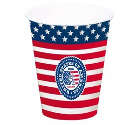Folat Beker USA Party XL | 8 stuks