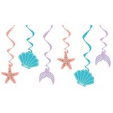 Amscan Décoration à suspendre queue de sirène 60cm | 6 pièces Amscan Décoration à suspendre queue de sirène 60cm | 6 pièces