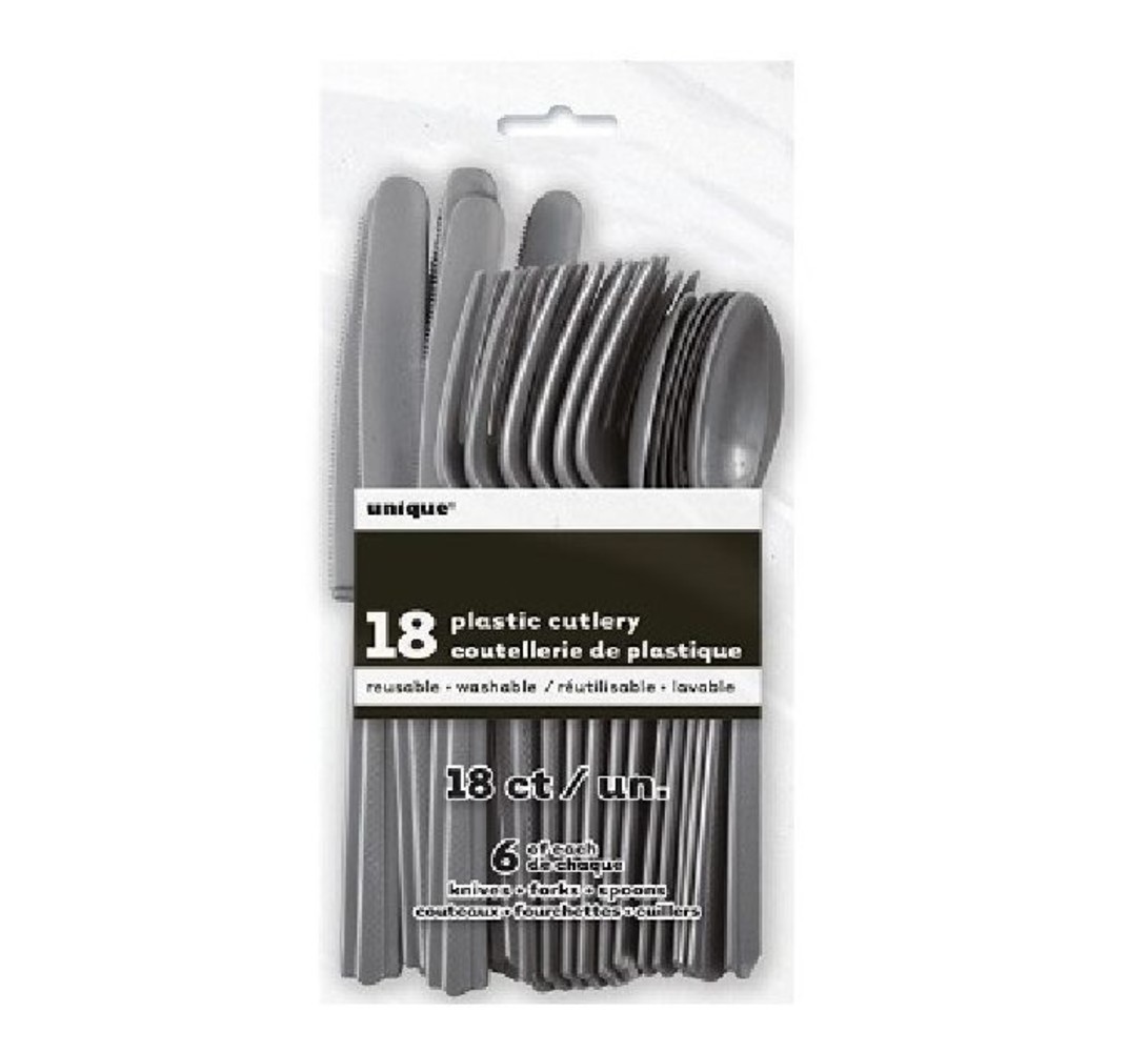 Unique Party Besteck Silber 18-tlg