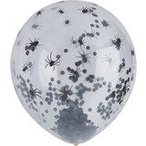 Hootyballoo Ballonnen met spinnen en zwarte confetti 33cm | 5 stuks