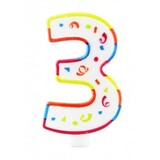 Folat Bougie 3 ans Grand 12.5x7.5cm | par unité Folat Bougie 3 ans Grand 12.5x7.5cm | par unité