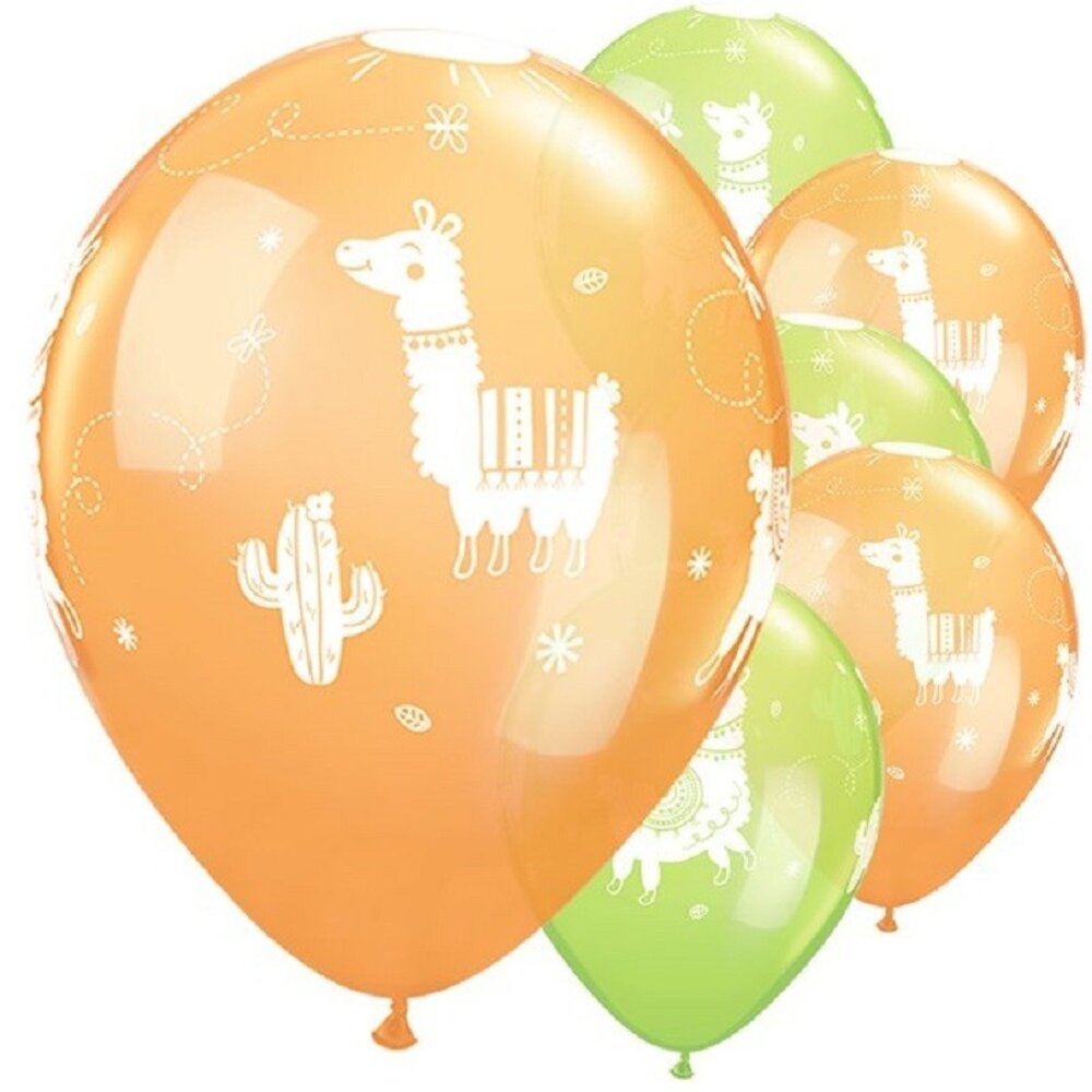 Qualatex Lama Ballonnen 30cm | 6 stuks Qualatex Lama Ballonnen 30cm | 6 stuks