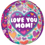 Amscan Folie Ballon Love You Mom! 3D Hartjes | 40 cm Amscan Folie Ballon Love You Mom! 3D Hartjes | 40 cm