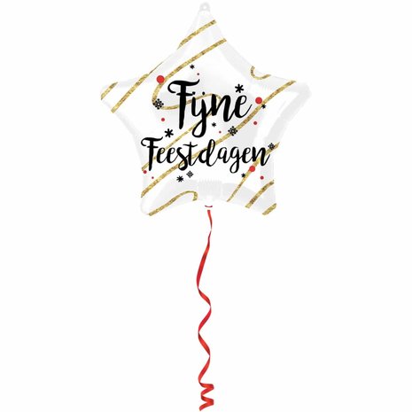 Folat Helium ballon 'Fijne Feestdagen' | 48 cm