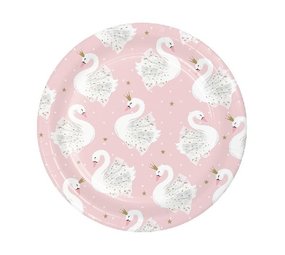 Creative Converting Borden Zwaan 18cm | 8 stuks Creative Converting Borden Zwaan 18cm | 8 stuks