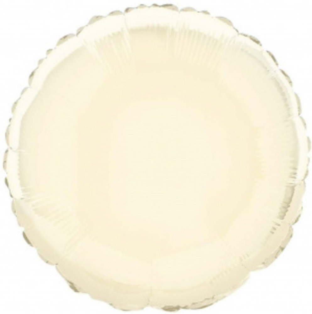 Globos Nordic Helium ballon rond ivoorkleur 45cm | per stuk Globos Nordic Helium ballon rond ivoorkleur 45cm | per stuk