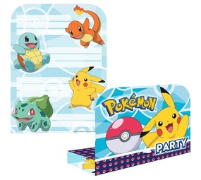 Amscan Pokémon Uitnodigingen Met Enveloppen | 8 stuks