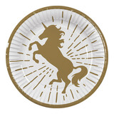 Boland Unicorn Gold Plates 23cm | 10 pieces Boland Unicorn Gold Plates 23cm | 10 pieces