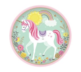 Amscan Magical Unicorn Borden 23cm | 8 stuks