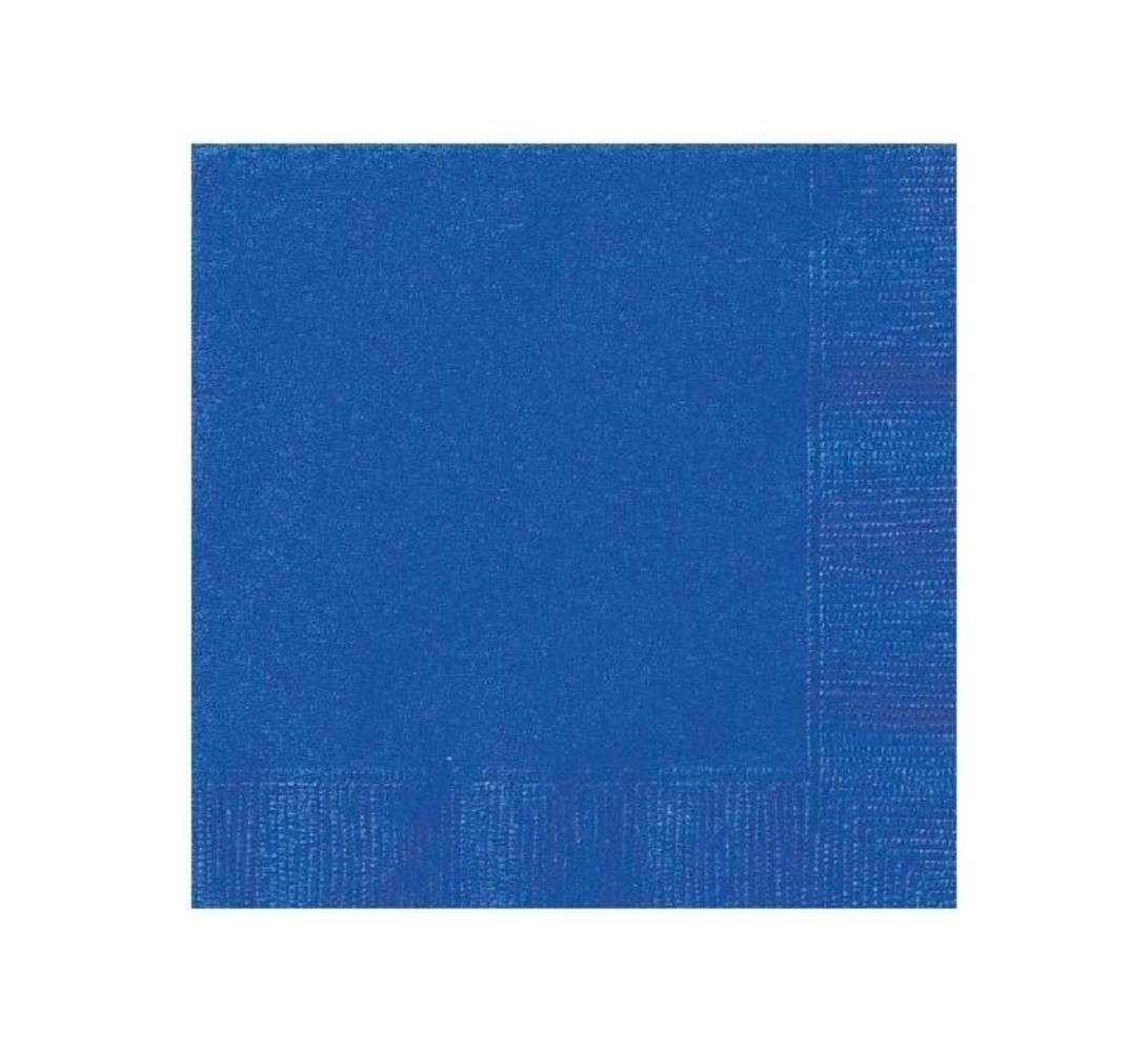 Unique Party Blauwe Servetten Royal Blue 25x25cm | 20 stuks