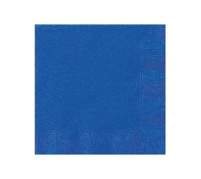Unique Party Blauwe Servetten Royal Blue 25x25cm | 20 stuks Unique Party Blauwe Servetten Royal Blue 25x25cm | 20 stuks