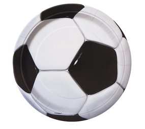 Unique Party Assietes 3D Football 23cm | 8 pièces