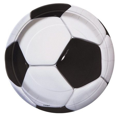 Unique Party Football 3D Plates 23cm | 8 pieces