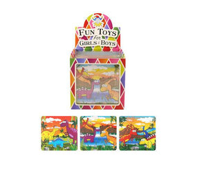 Henbrandt Puzzel Dinosaurus 13x13cm | per stuk Henbrandt Puzzel Dinosaurus 13x13cm | per stuk