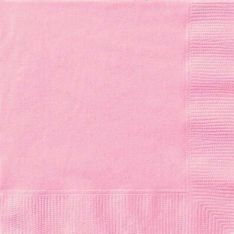 Unique Party Napkin Lovely Pink 33x33cm 50 pieces