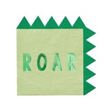 Ginger Ray Serviettes de Dinosaure ROAR 33x33 cm | 16 pièces
