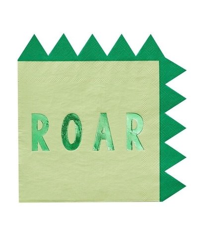 Ginger Ray Dinosaurus ROAR Servetten 33 x 33 cm | 16 stuks