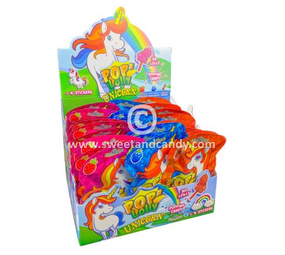 Pop Lolly Licorne + 4 Stickers 16 gr | par sac