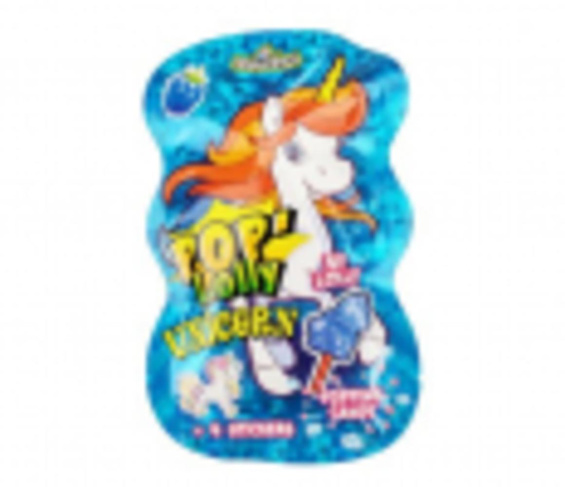 Pop Lolly Einhorn + 4 Aufkleber 16 gr | pro Tasche
