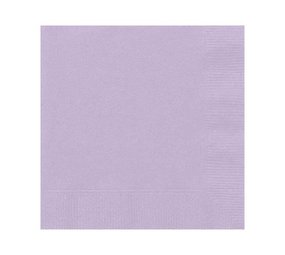 Unique Party Lila Servetten Lavendel 25x25cm | 20 stuks Unique Party Lila Servetten Lavendel 25x25cm | 20 stuks