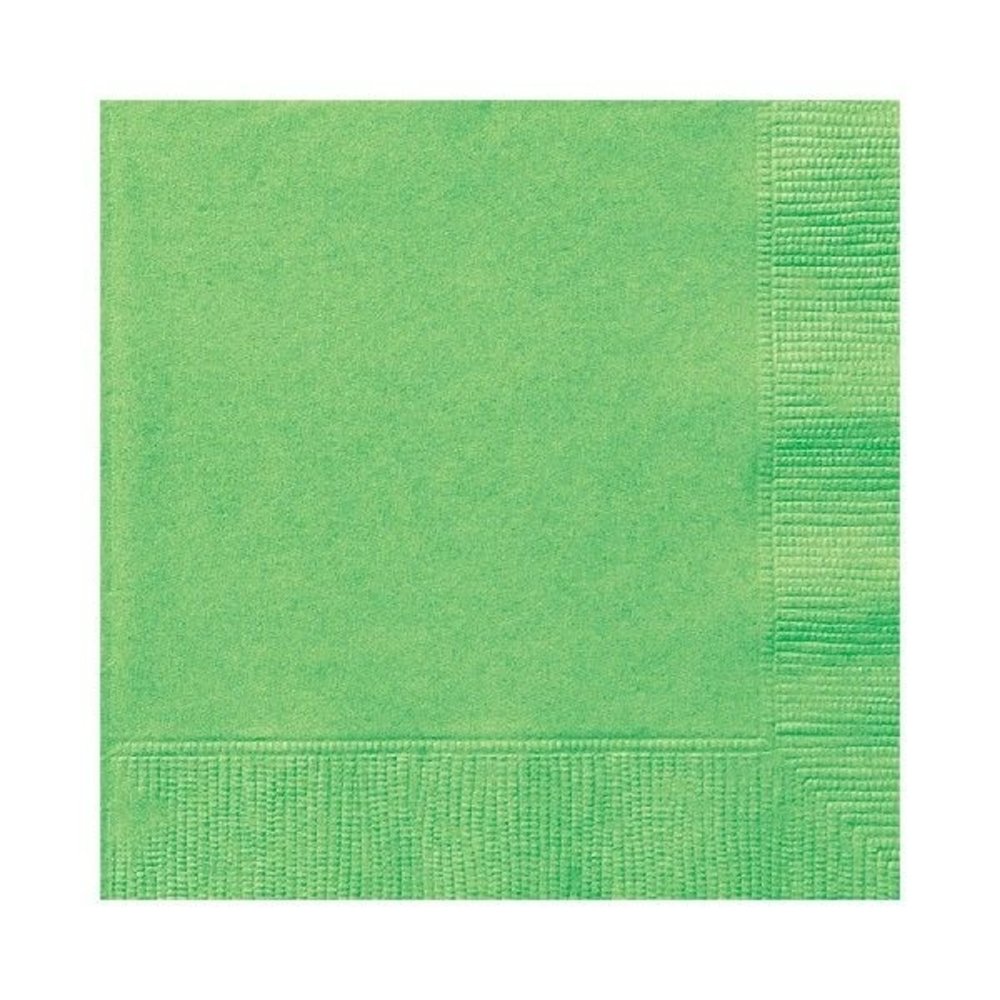 Unique Party Green napkins Lime Groen 25x25cm | 20 pieces