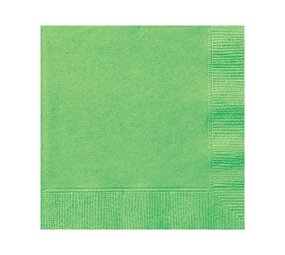 Unique Party Green napkins Lime Groen 25x25cm | 20 pieces