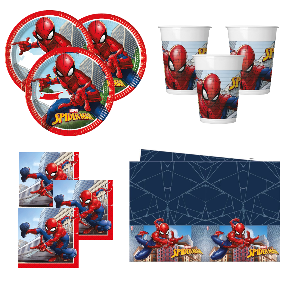 Tuf-Tuf Spiderman Crime Fighter Tischset | 8 Personen