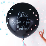 Ginger Ray Gender Reveal Party Ballon Little Sister or Little Brother | 90cm Ginger Ray Gender Reveal Party Ballon Little Sister or Little Brother | 90cm