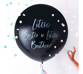 Ginger Ray Gender reveal party balloon Little Sister Or Little Brother | 90cm Ginger Ray Gender reveal party balloon Little Sister Or Little Brother | 90cm