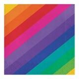 Creative Converting Serviette Regenbogenfarben 33x33cm | 16 Stück