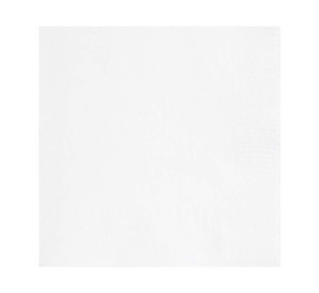 Unique Party Serviettes blanches 33x33cm | 50 pcs Unique Party Serviettes blanches 33x33cm | 50 pcs