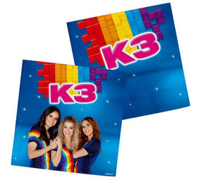 Studio 100 K3 servetten 33x33cm | 20 stuks Studio 100 K3 servetten 33x33cm | 20 stuks