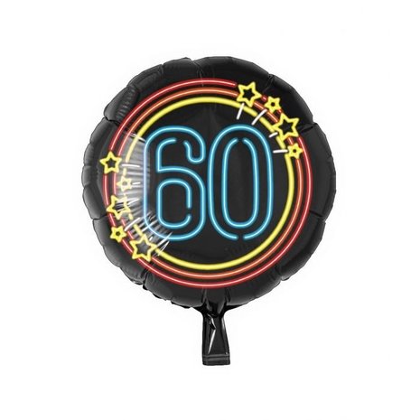 Paper Dreams Helium Ballon 60 Jaar Neon 46cm | per stuk Paper Dreams Helium Ballon 60 Jaar Neon 46cm | per stuk