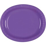 Unique Party Purple Neon Scales Oval 30x25cm | 8 pieces