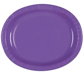 Unique Party Bols néon violets ovales 30x25cm | 8 pièces Unique Party Bols néon violets ovales 30x25cm | 8 pièces