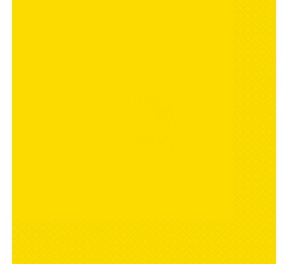 Unique Party Yellow neon napkins 25x25cm | 20 pieces Unique Party Yellow neon napkins 25x25cm | 20 pieces