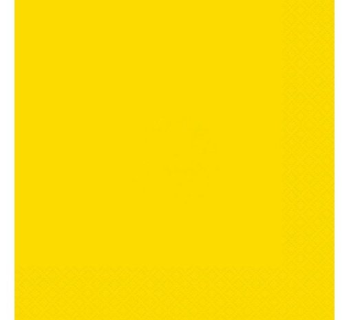 Unique Party Yellow neon napkins 25x25cm | 20 pieces Unique Party Yellow neon napkins 25x25cm | 20 pieces