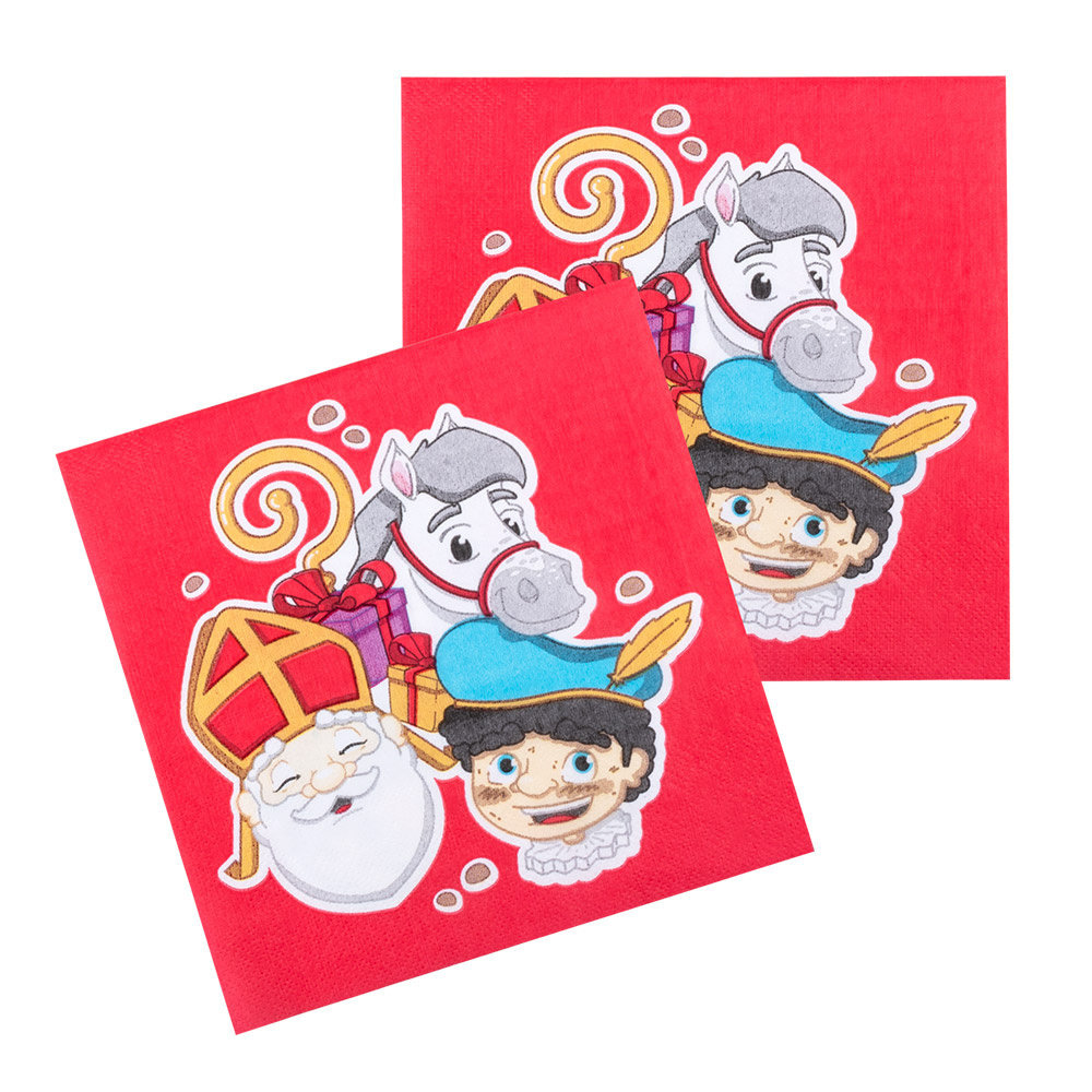 Boland Servietten Sinterklaas 33x33cm | 20 Stück Boland Servietten Sinterklaas 33x33cm | 20 Stück