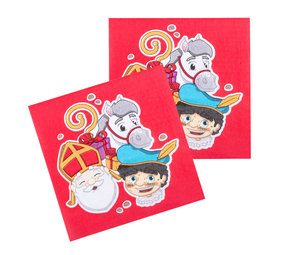 Boland Nappines Sinterklaas 33x33cm | 20  pièces Boland Nappines Sinterklaas 33x33cm | 20  pièces
