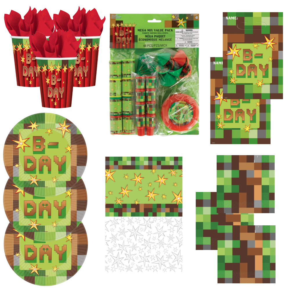 Tuf-Tuf TNT Minecraft Party Kinderfeestje | 8 personen Tuf-Tuf TNT Minecraft Party Kinderfeestje | 8 personen