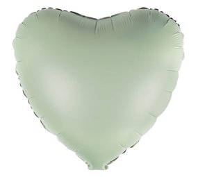 Amscan Helium Balloon Heart Eucalyptus 43cm | per Unit Amscan Helium Balloon Heart Eucalyptus 43cm | per Unit