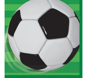 Unique Party Serviettes 3D Football 33x33cm | 16 pièces